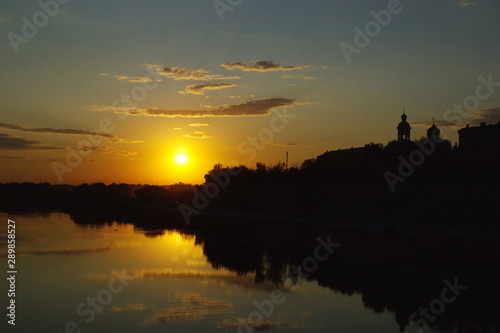 sunset on the river