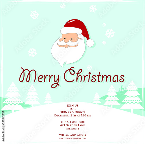 Christmas Party Poster background  and Greetings card collection
