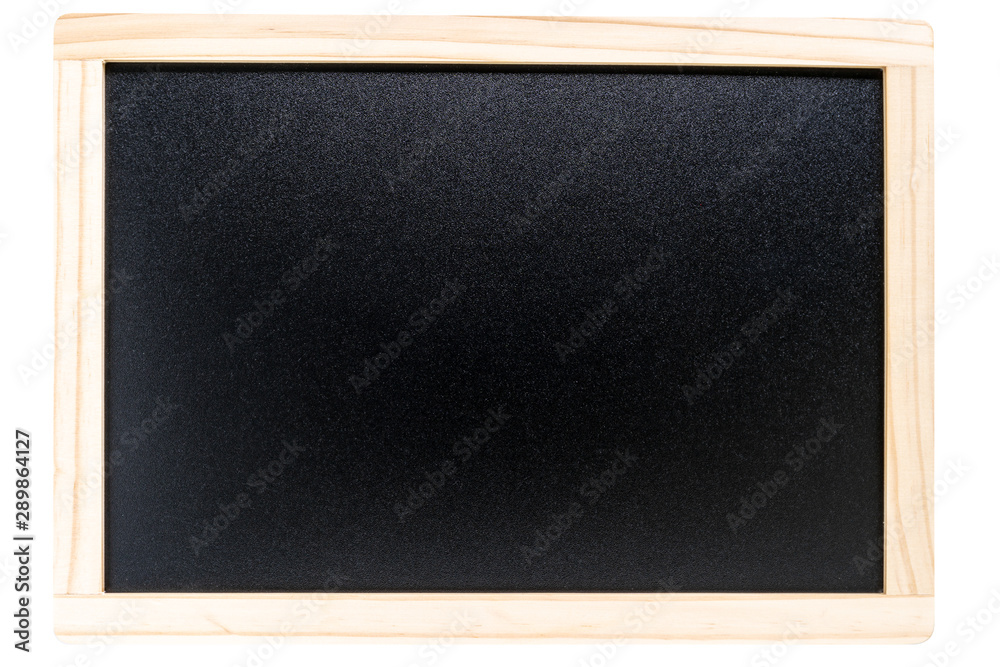 Blank chalkboard with wooden frame isolated on white Blank chalkboard with wooden frame isolated on white