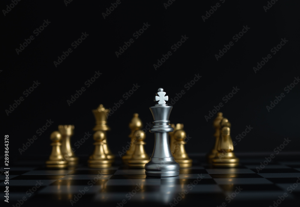 Chess board game concept of business ideas and competition and strategy  plan success meaning. Stock Photo