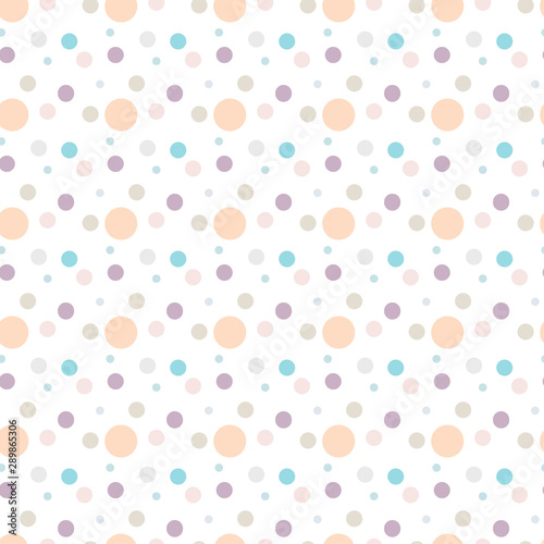 Seamless pattern. Multi-colored circles on a white background.