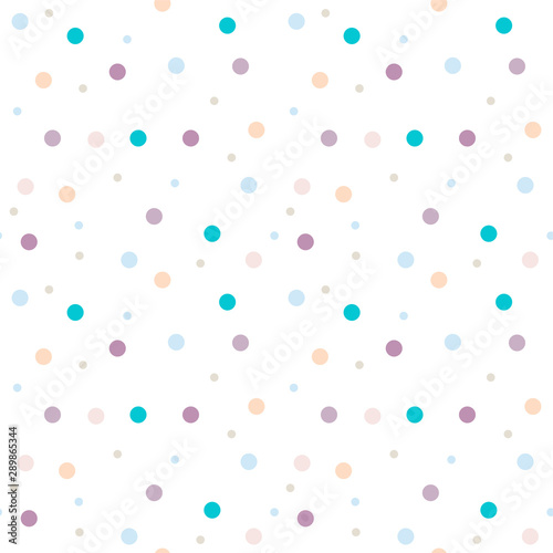 Seamless pattern. Multi-colored circles on a white background.