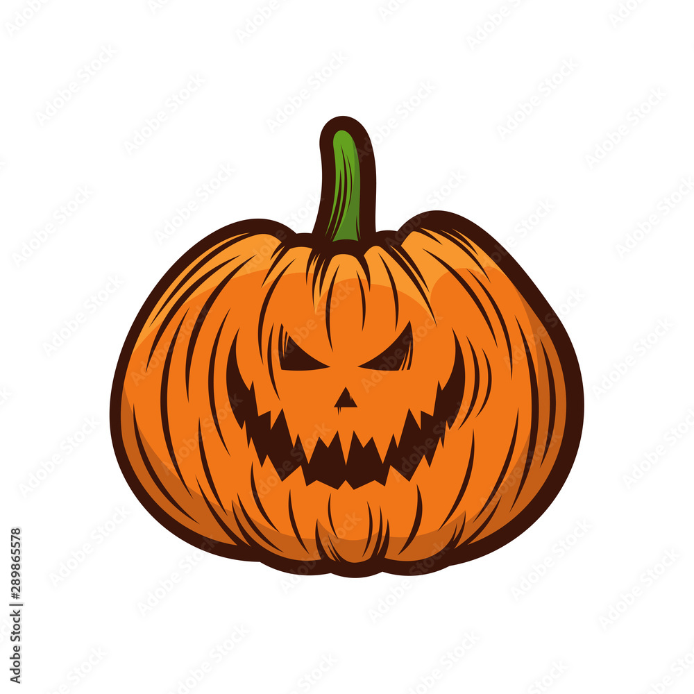 Obraz premium Pumpkin for Halloween Design Vector isolated. Happy Halloween Template Illustration