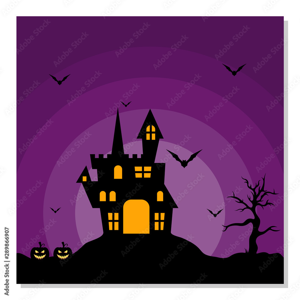 Halloween Party Background. Happy halloween. Vector Template illustration.