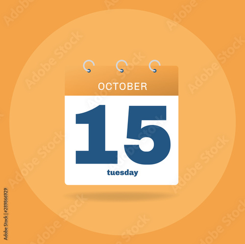 Day calendar with date October 15.