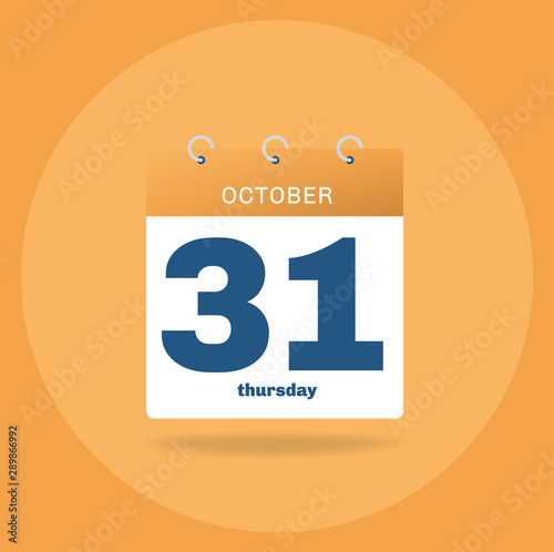 Day calendar with date October 31.