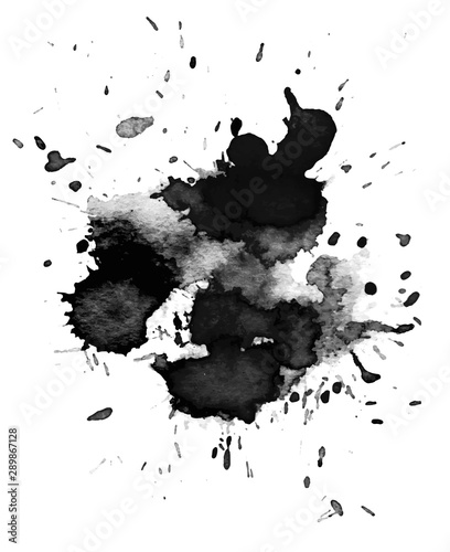 Black watercolor stain