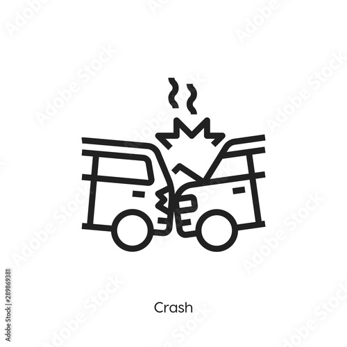 crash icon vector symbol