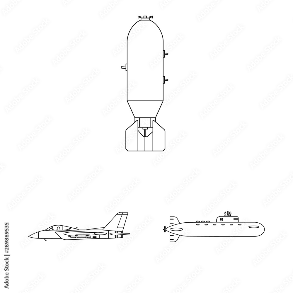 Vector illustration of weapon and gun icon. Set of weapon and army vector icon for stock. Vector illustration of weapon and gun icon. Set of weapon and army vector icon for stock.