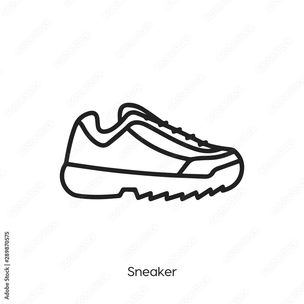 sneaker icon. sneaker vector symbol. Linear style sign for mobile concept and web design. sneaker symbol illustration. Pixel vector graphics - Vector sneaker icon. sneaker vector symbol. Linear style sign for mobile concept and web design. sneaker symbol illustration. Pixel vector graphics - Vector