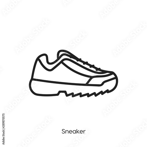 sneaker icon.  sneaker vector symbol. Linear style sign for mobile concept and web design. sneaker symbol illustration. Pixel vector graphics - Vector	
