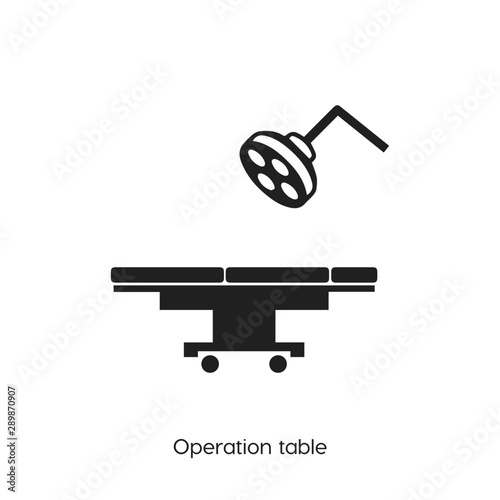operation table icon vector symbol