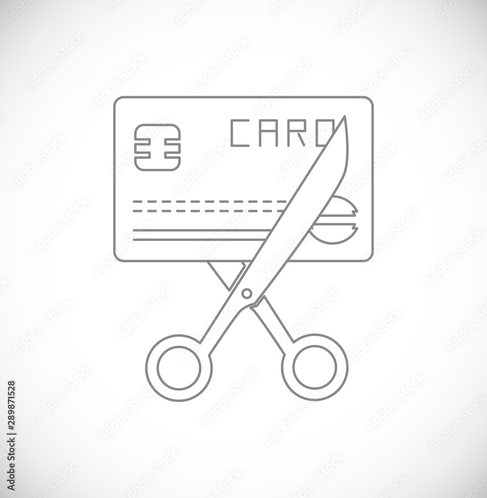 scissors cut credit card icon scissors cut credit card icon