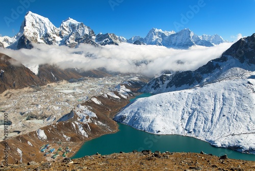 Dudh Pokhari Tso or Gokyo lake, Gokyo village photo