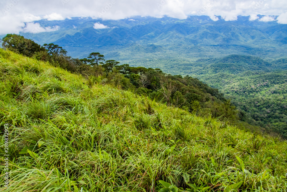 Viewpoint and green fields in the rainy season at Doi Luang Tak, Tak Province,Thailand. Viewpoint and green fields in the rainy season at Doi Luang Tak, Tak Province,Thailand.