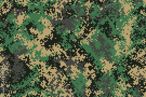 Professional seamless pixel summer camouflage for your production or design
