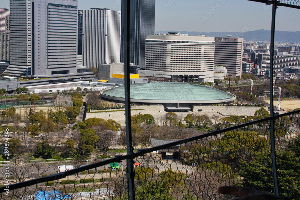 Obraz premium The Osaka Castle in japan tokyo