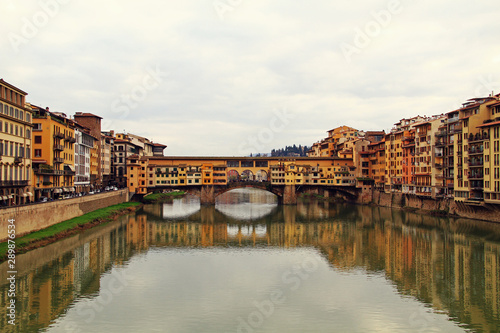Beautiful view on Florence street on the riverside © Mila