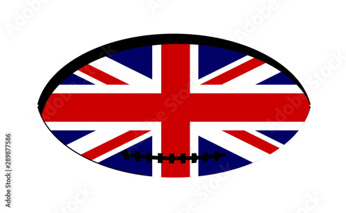 UK Flag Rugby Ball
