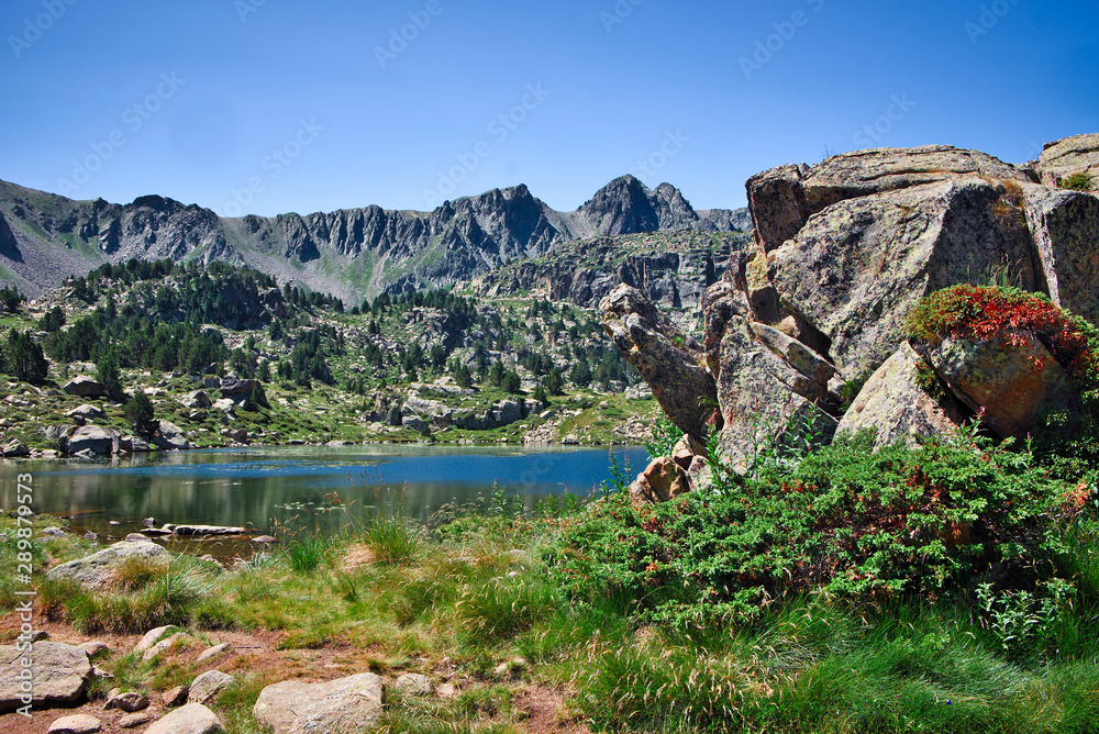 Natural landscape in the mountains of Andorra, Europe