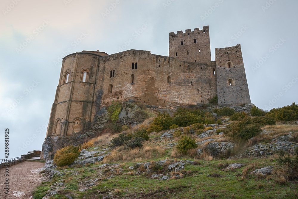 Medieval Castle of Loarre (Castillo de Loarre) in Huesca Province, Aragon, Spain