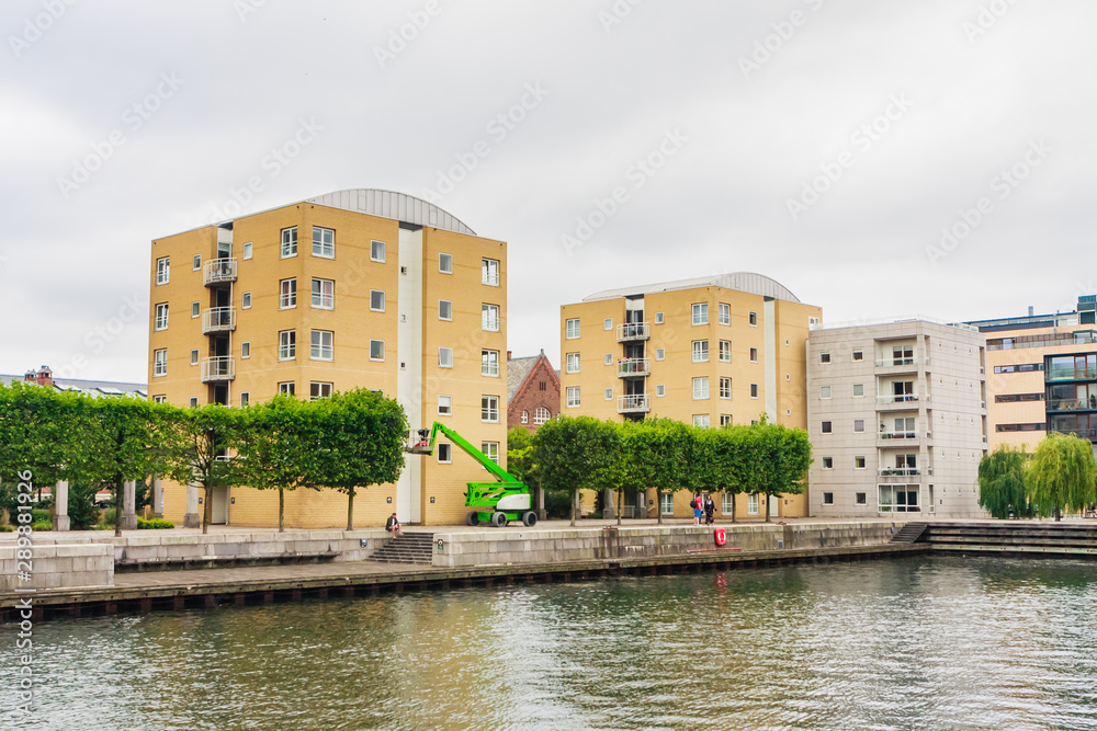 Flats at Pakhuskaj. Langelinie Copenhagen harbour. Copenhagen. Denmark. Europe