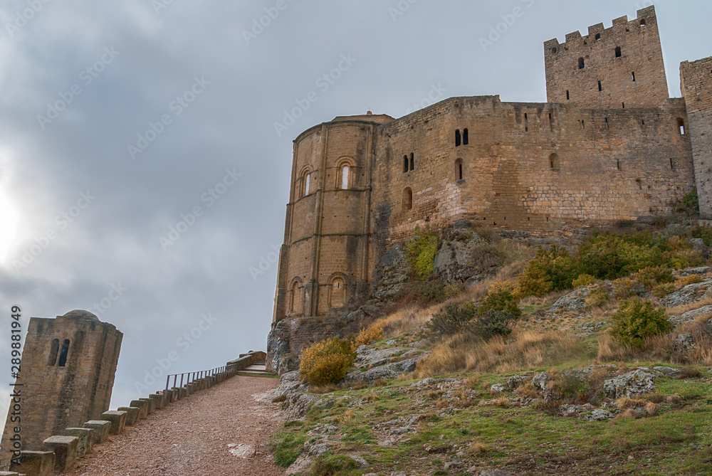 Medieval Castle of Loarre (Castillo de Loarre) in Huesca Province, Aragon, Spain