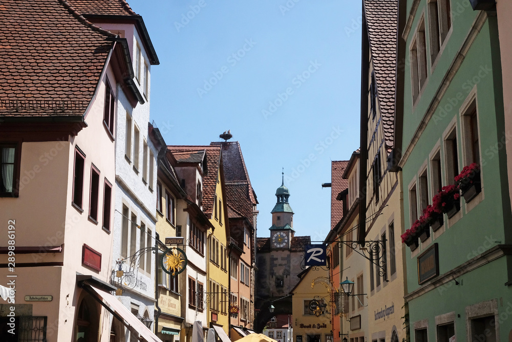 Rothenburg ob der Tauber medieval town in Bavaria, Germany