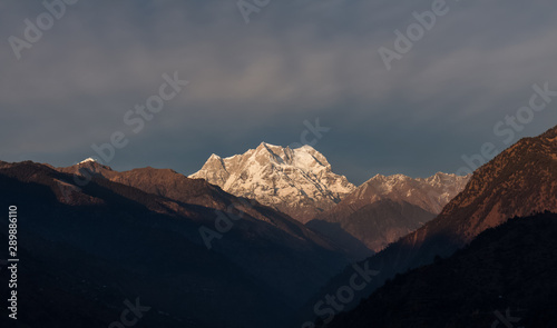 Natural beauty of Uttarakhand with snow covered mountains in Chopta Valley