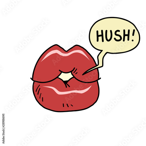 lips hush silence
