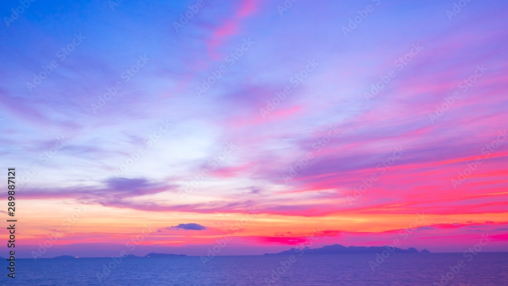 color full twilight of sky and cloudy . copy space and background