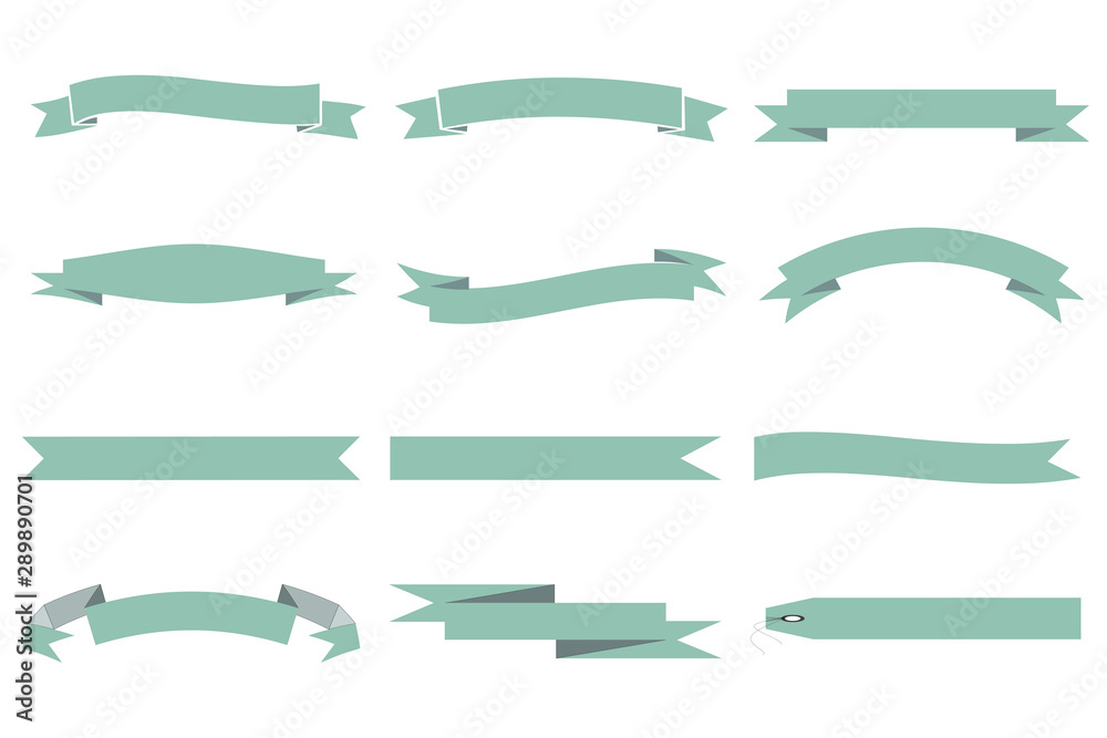 Set of gray flat ribbons.vector Set of gray flat ribbons.vector