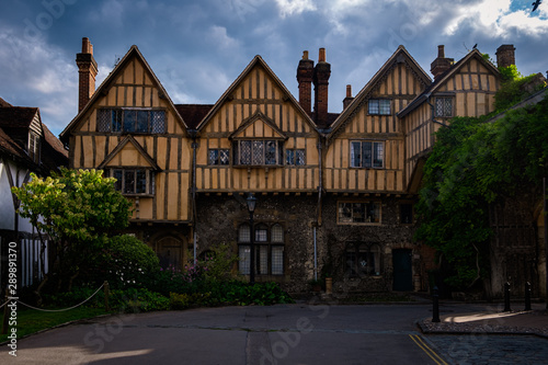 Timber framed building by Winchester Cathedral photo