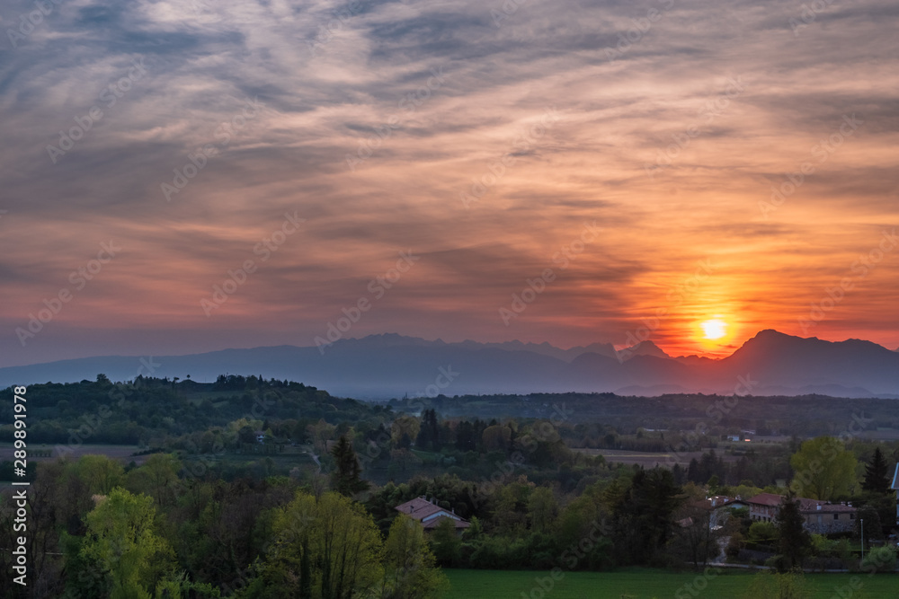 Evening in the countryside of Friuli