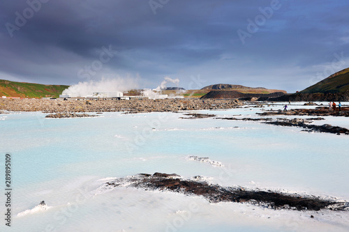 Volcanic landscape of Blue Lagoon in Iceland, Europe