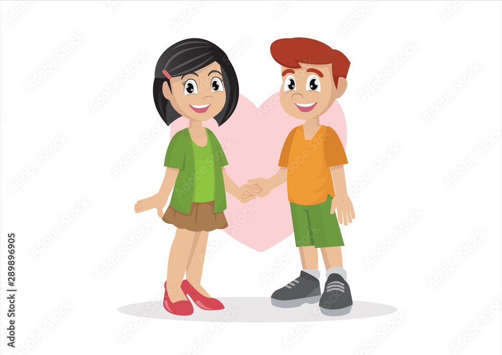 Lovely girl and boy. Valentine'S Day. Lovely girl and boy. Valentine'S Day.