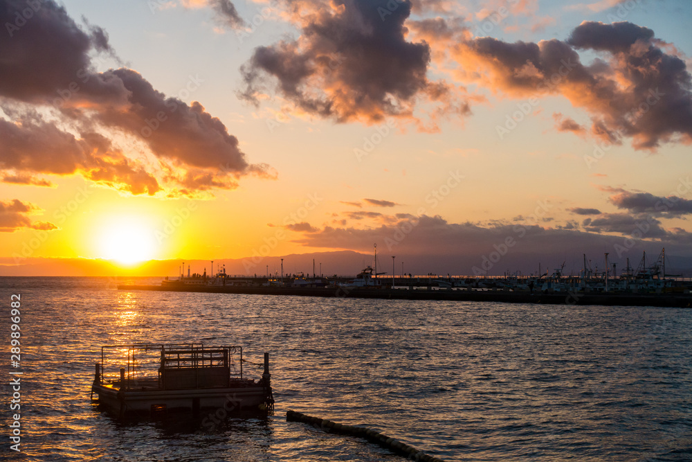 Sunset, by the seaside, at the pier. Sunset, by the seaside, at the pier.