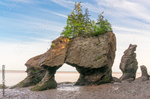 Formacje skalne w Hopewell Rocks Park, New Brunswick
