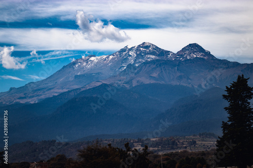 Landscape of the Iztacihuatl mountain in Mexico