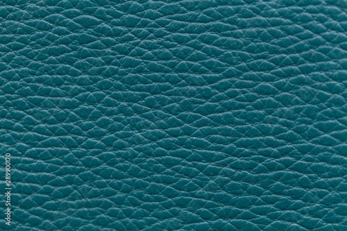 Turquoise embossed leather. Genuine leather surface.