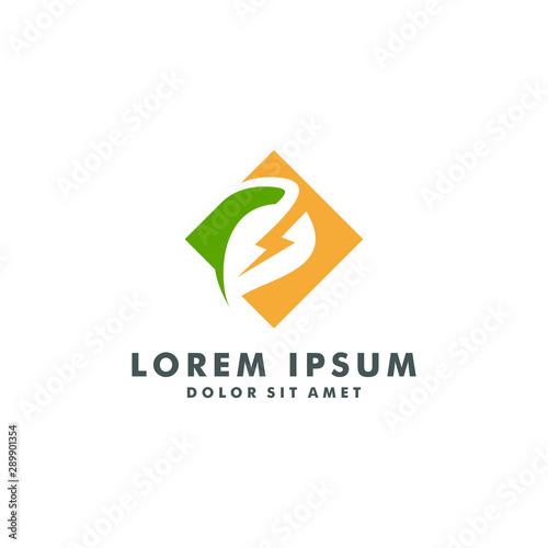 Free Download Green energy logo template, Electric icon design vector illustration - GFXLoad