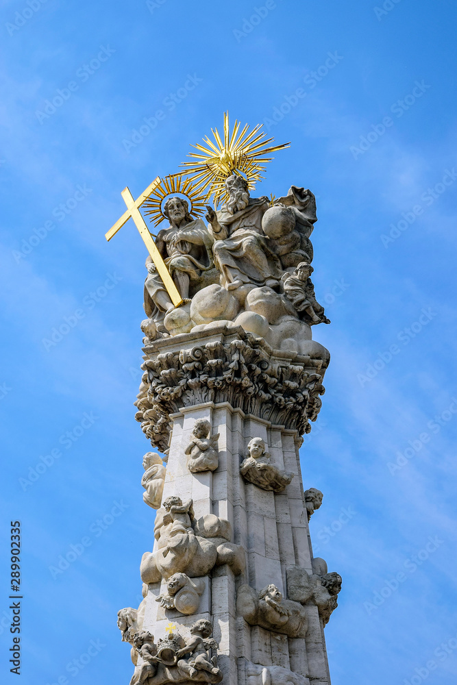 Plague Colmn Rome Foto de Fragment of Holy Trinity Column (plague column) in Budapest ...