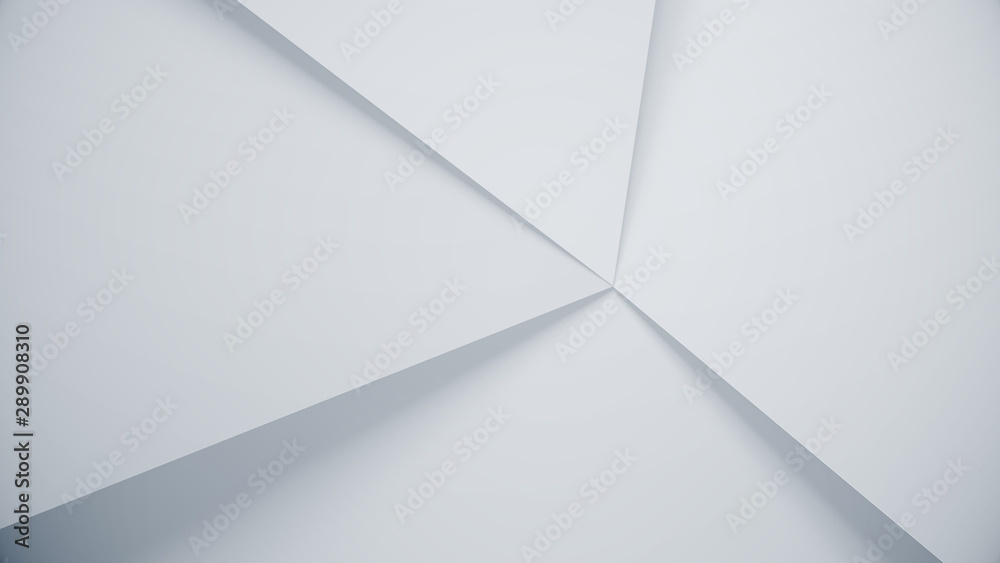 Triangles abstract background. Clean and simple pattern for business template. 3d illustration. - obrazy, fototapety, plakaty 