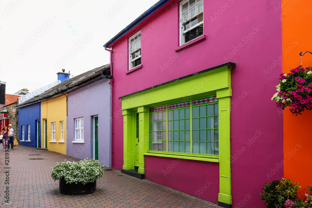 Scenic view of picturesque old buildings in the irish town of Kinsale,County Cork. ireland. Tourism in Ireland. Scenic view of picturesque old buildings in the irish town of Kinsale,County Cork. ireland. Tourism in Ireland.