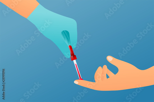 Blood test colorful concept