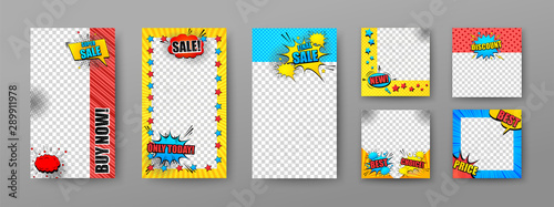 Templates for social networks advertising set