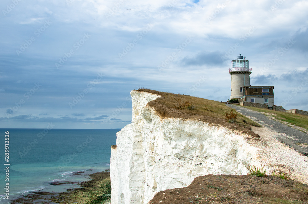 Belle Tout Lighthouse by the English Channel, East Sussex, UK