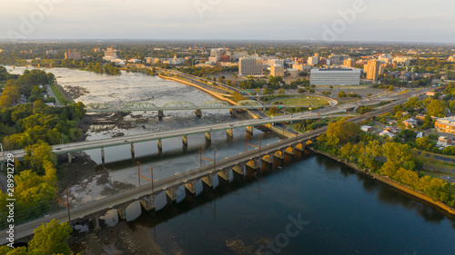 Waterfront Section Trenton New Jersey Delaware River and Capital Statehouse