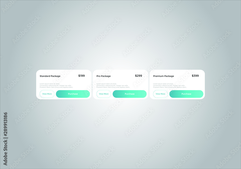 Pricing table vector. order, box, button, list for web. price list. mobile. Pricing table vector. order, box, button, list for web. price list. mobile.