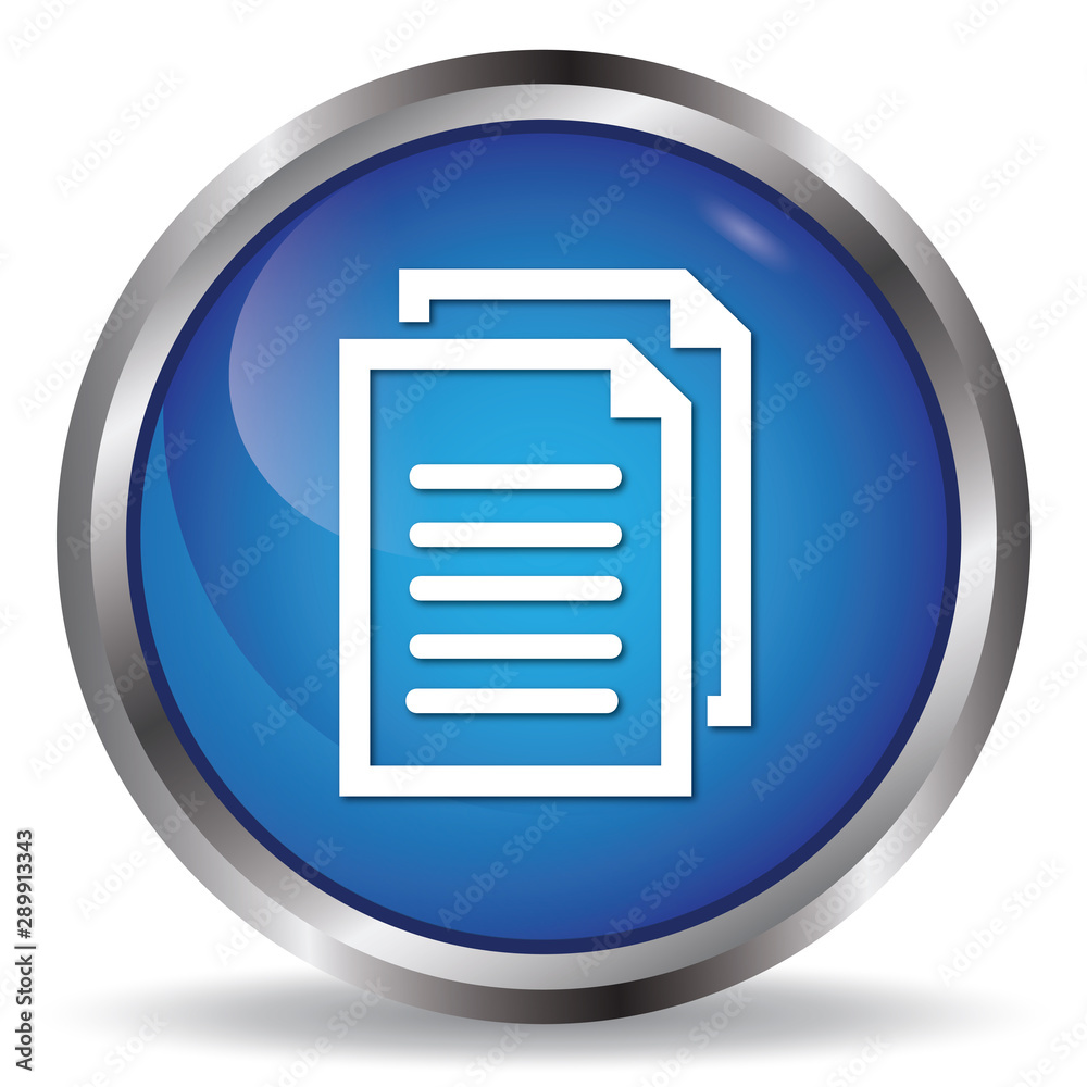 Document icon blue glossy round buttons Document icon blue glossy round buttons